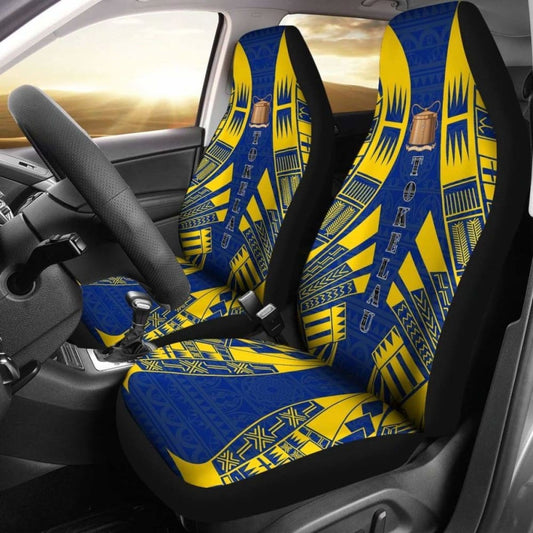 Tokelau Car Seat Covers - Tokelau Coat Of Arms Polynesian Tattoo Flag - 9 174914 - YourCarButBetter