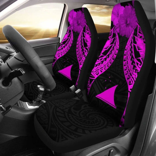 Tokelau Polynesian Car Seat Covers Pride Seal And Hibiscus Pink - 232125 - YourCarButBetter