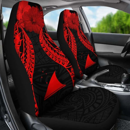 Tokelau Polynesian Car Seat Covers Pride Seal And Hibiscus Red - 232125 - YourCarButBetter