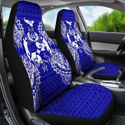 Tonga Car Seat Cover - Tonga Coat Of Arms Map Blue - 105905 - YourCarButBetter