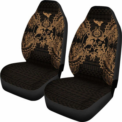 Tonga Car Seat Cover - Tonga Coat Of Arms Map Gold - 105905 - YourCarButBetter