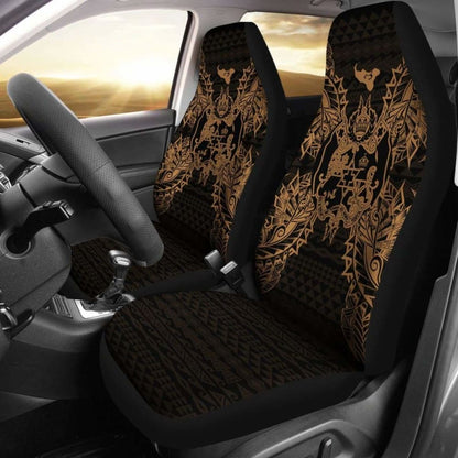 Tonga Car Seat Cover - Tonga Coat Of Arms Map Gold - 105905 - YourCarButBetter