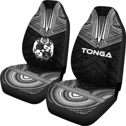 Tonga Car Seat Cover - Tonga Coat Of Arms Polynesian Chief Tattoo Black Version - 105905 - YourCarButBetter