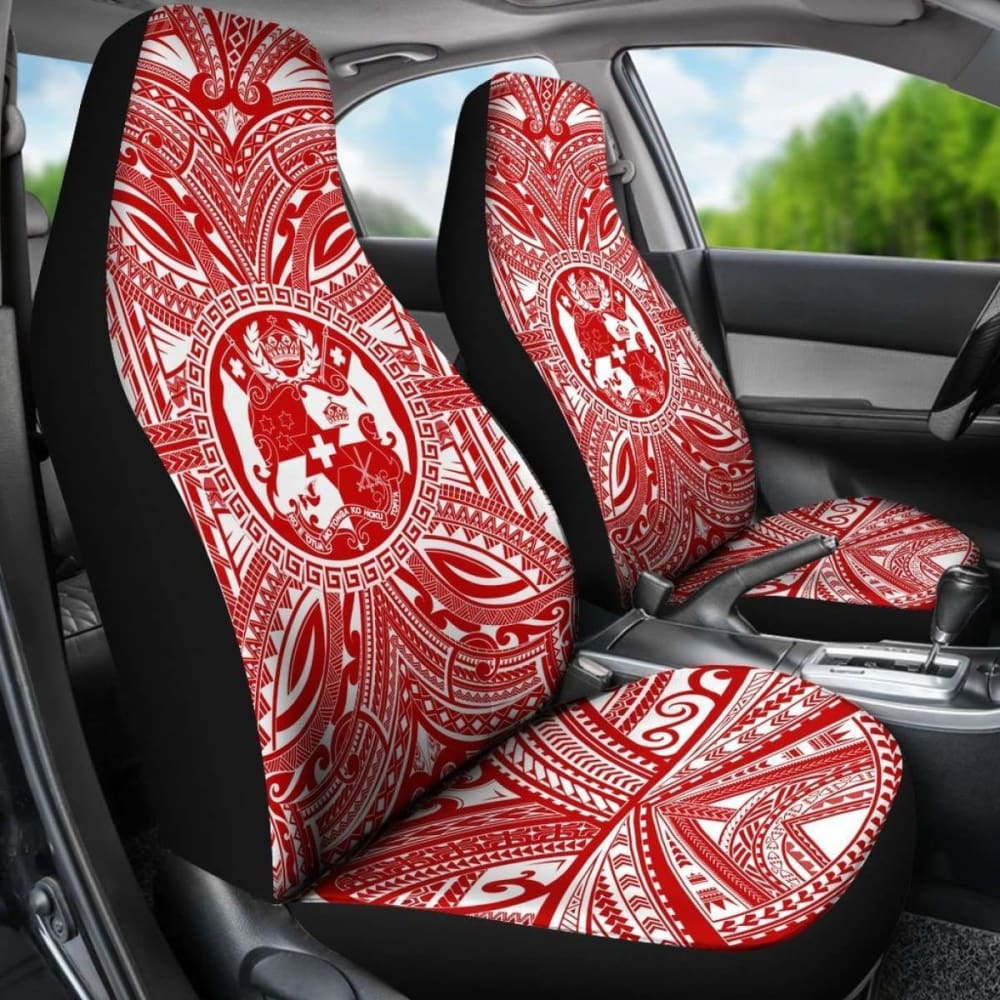 Tonga Car Seat Cover - Tonga Coat Of Arms Polynesian Flag Color 10 181703 - YourCarButBetter