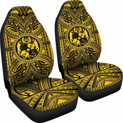 Tonga Car Seat Cover - Tonga Coat Of Arms Polynesian Gold Black 10 181703 - YourCarButBetter