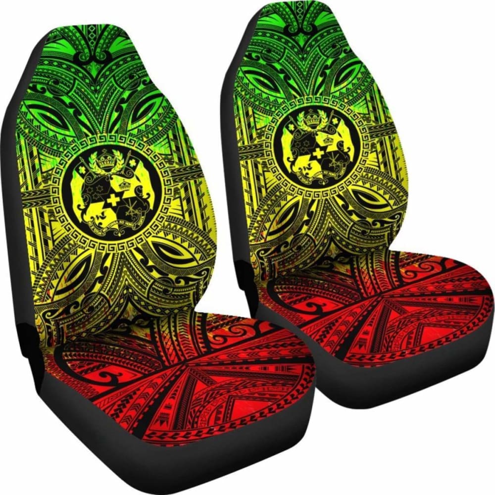 Tonga Car Seat Cover - Tonga Coat Of Arms Polynesian Reggae Style 10 181703 - YourCarButBetter
