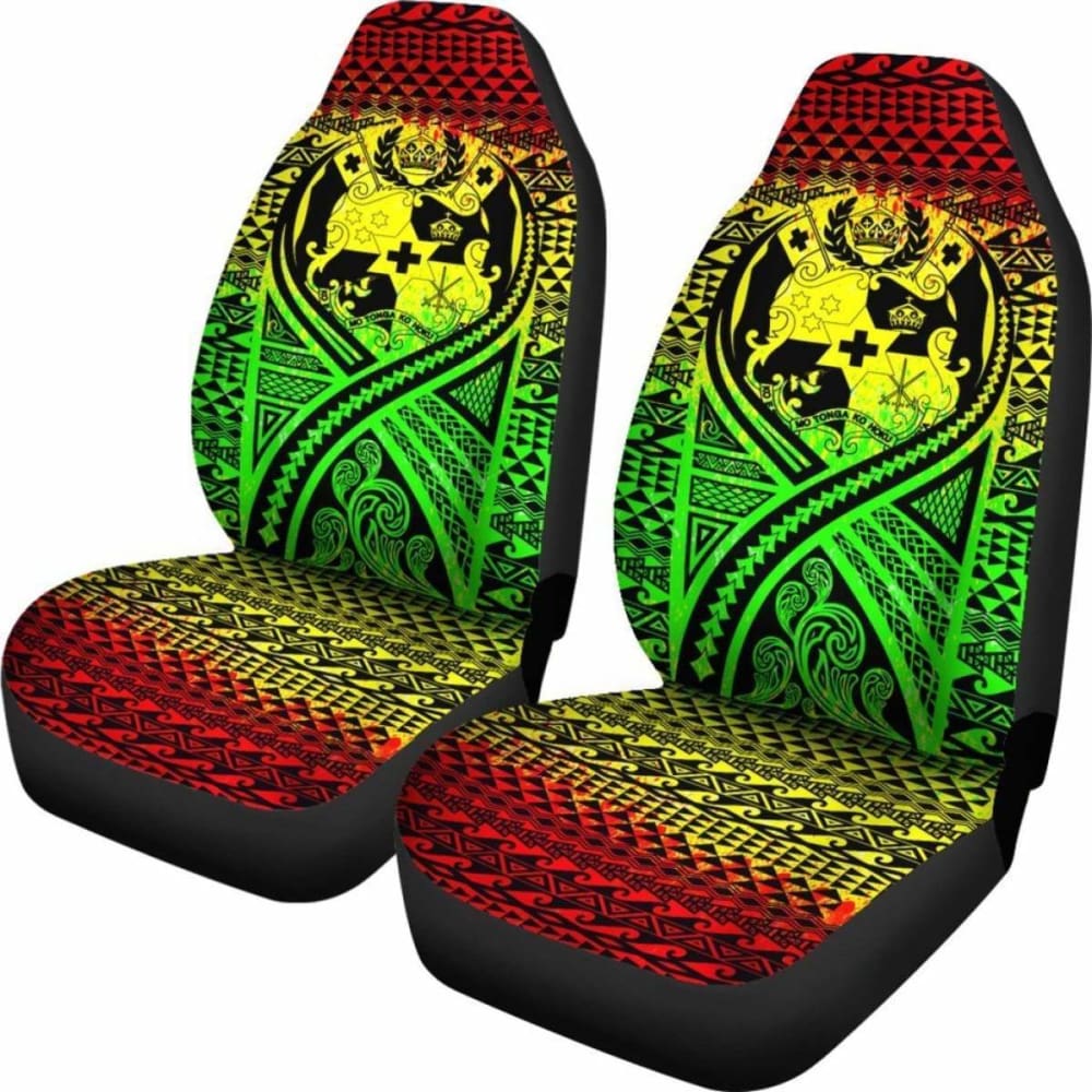 Tonga Car Seat Cover - Tonga Coat Of Arms Polynesian Tattoo Reggae - 105905 - YourCarButBetter