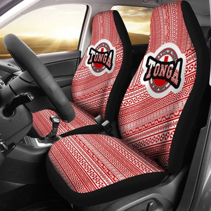 Tonga Car Seat Cover Tonga Flag And Tapa Pattern 2 181703 - YourCarButBetter
