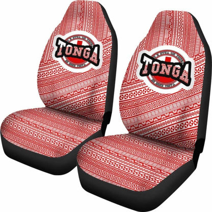 Tonga Car Seat Cover Tonga Flag And Tapa Pattern 2 181703 - YourCarButBetter