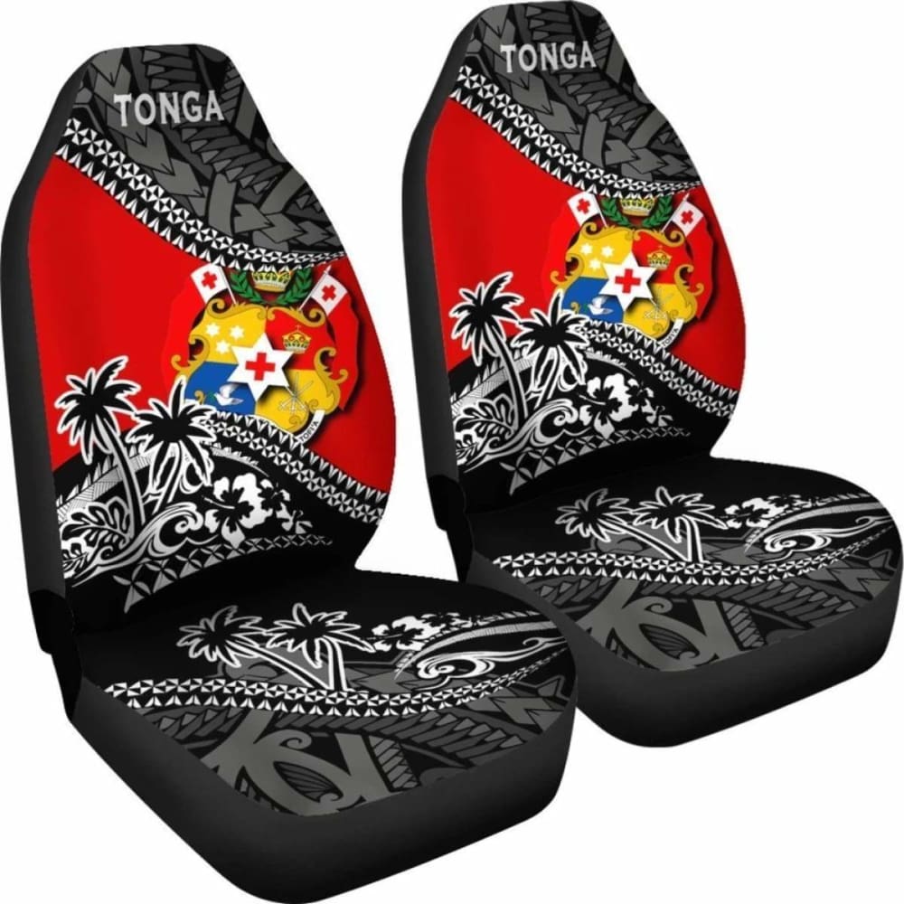 Tonga Car Seat Covers - Tonga Coat Of Arms Fall In The Wave - 9 1 181703 - YourCarButBetter