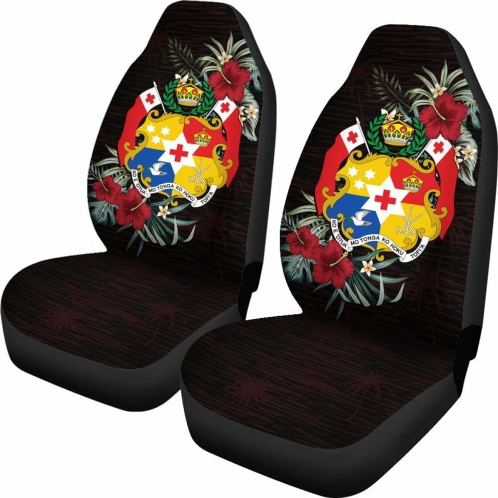 Tonga Car Seat Covers - Tonga Coat Of Arms Hibiscus - 232125 - YourCarButBetter