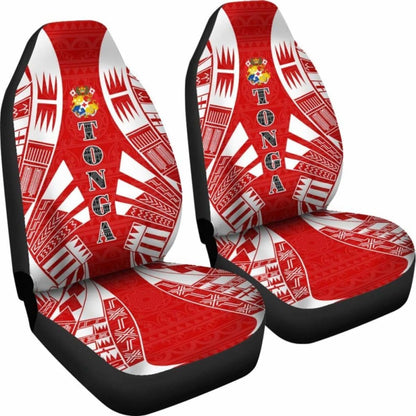 Tonga Car Seat Covers - Tonga Coat Of Arms Polynesian Tattoo Flag - 09 181703 - YourCarButBetter