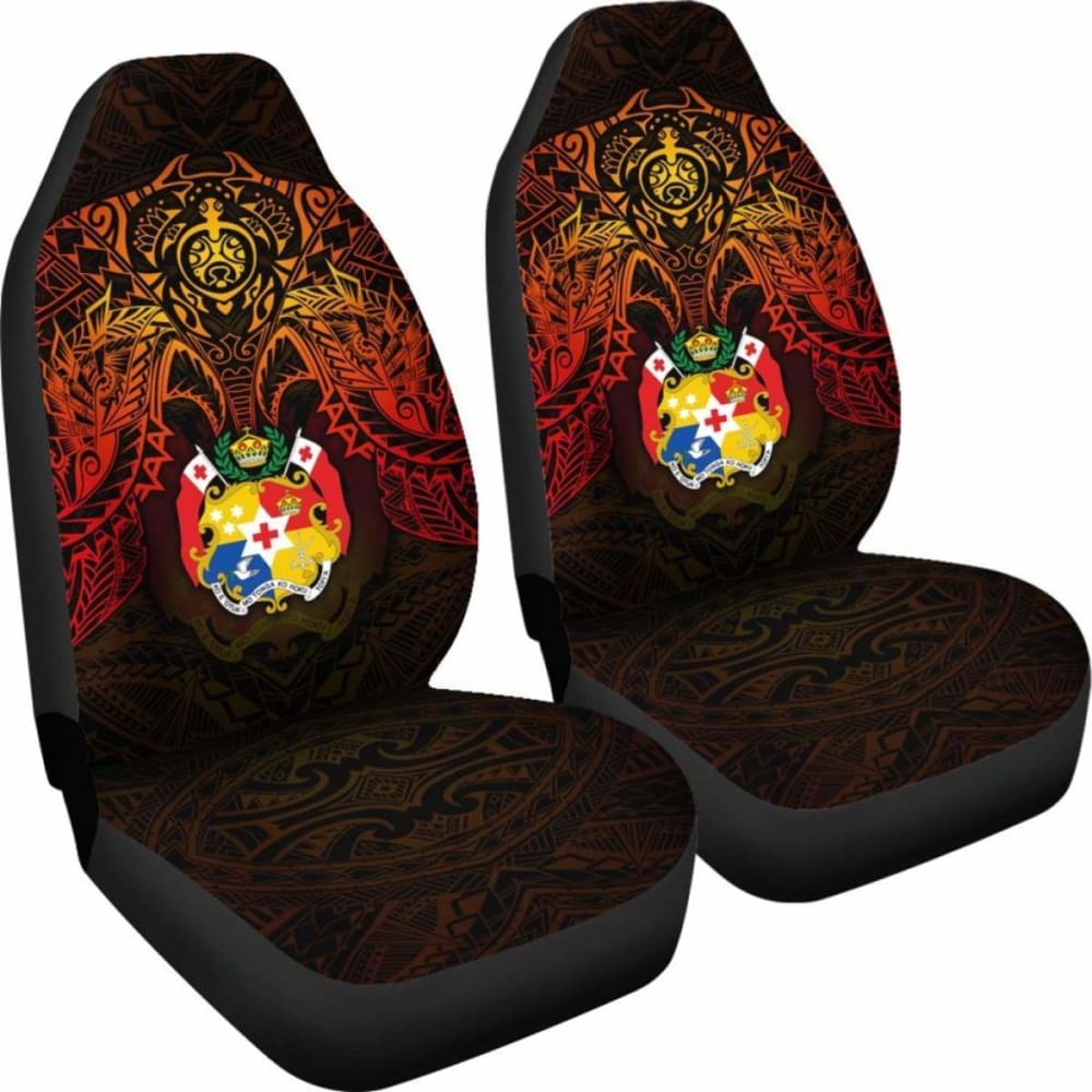 Tonga Car Seat Covers - Tonga Coat Of Arms Red Manta Ray - 18 181703 - YourCarButBetter