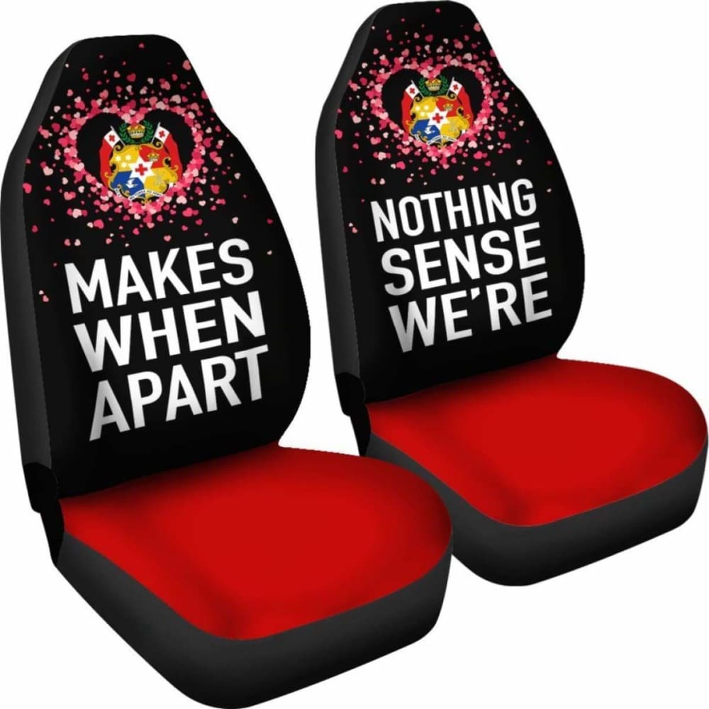 Tonga Car Seat Covers Couple Valentine Nothing Make Sense (Set Of Two) 181703 - YourCarButBetter
