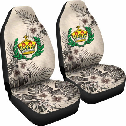 Tonga Car Seat Covers The Beige Hibiscus (Set Of Two) 7 232125 - YourCarButBetter