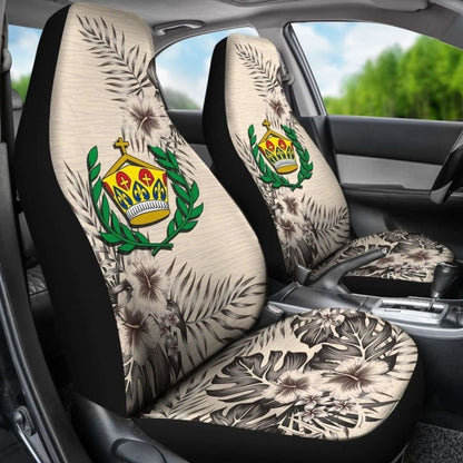 Tonga Car Seat Covers The Beige Hibiscus (Set Of Two) 7 232125 - YourCarButBetter