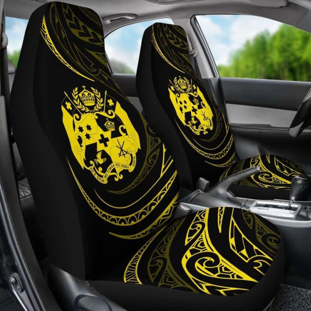 Tonga Car Seat Covers - Yellow - Frida Style - 181703 - YourCarButBetter