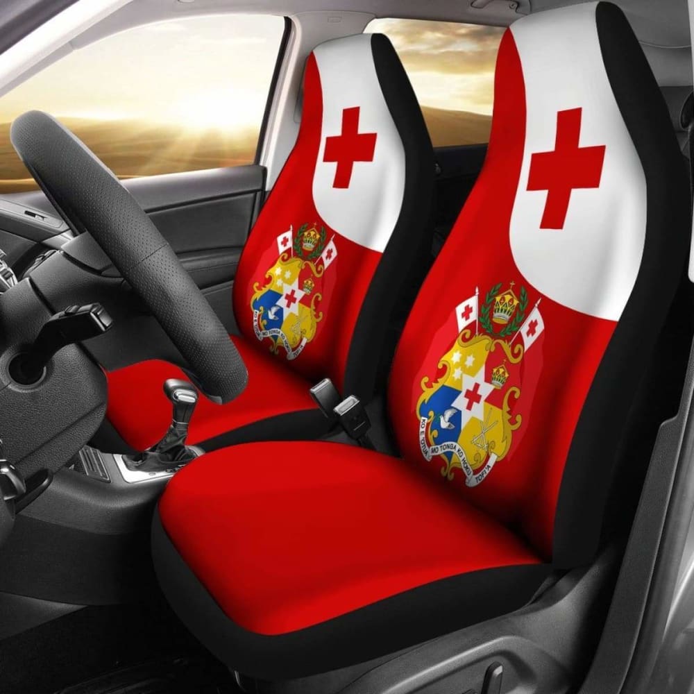 Tonga Flag Car Seat Cover - Coat Of Arms 2 181703 - YourCarButBetter