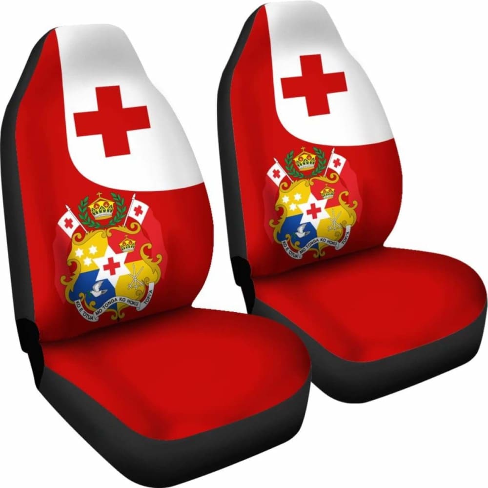 Tonga Flag Car Seat Cover - Coat Of Arms 2 181703 - YourCarButBetter