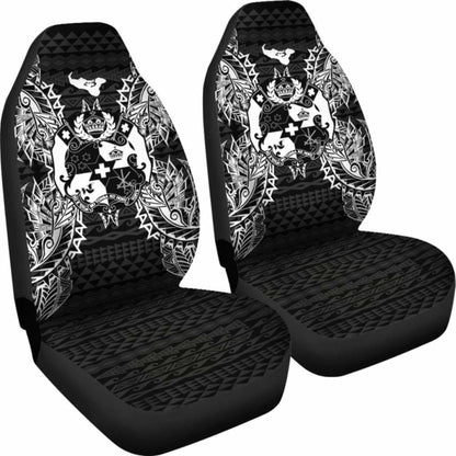 Tonga Polynesia Car Seat Cover Map Black 39 181703 - YourCarButBetter