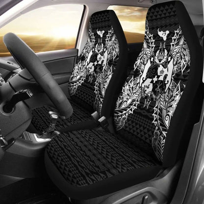 Tonga Polynesia Car Seat Cover Map Black 39 181703 - YourCarButBetter