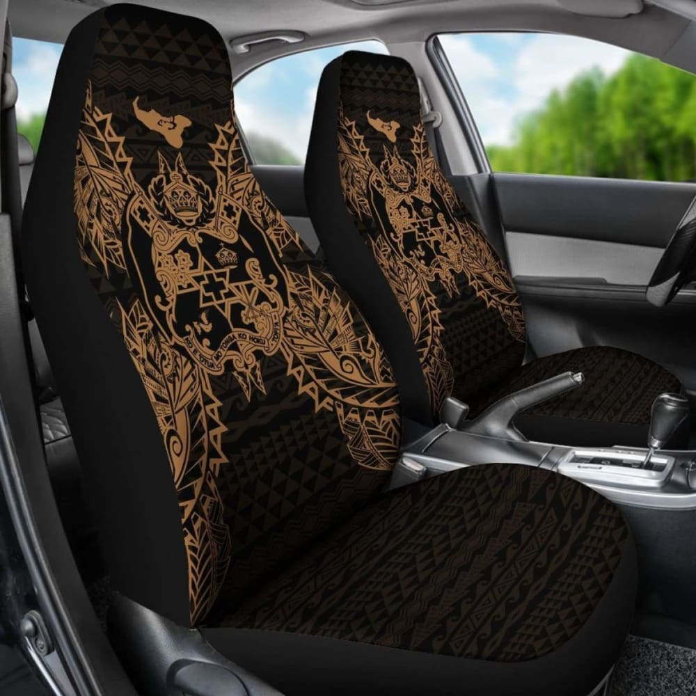 Tonga Polynesia Car Seat Cover Map Gold 39 181703 - YourCarButBetter