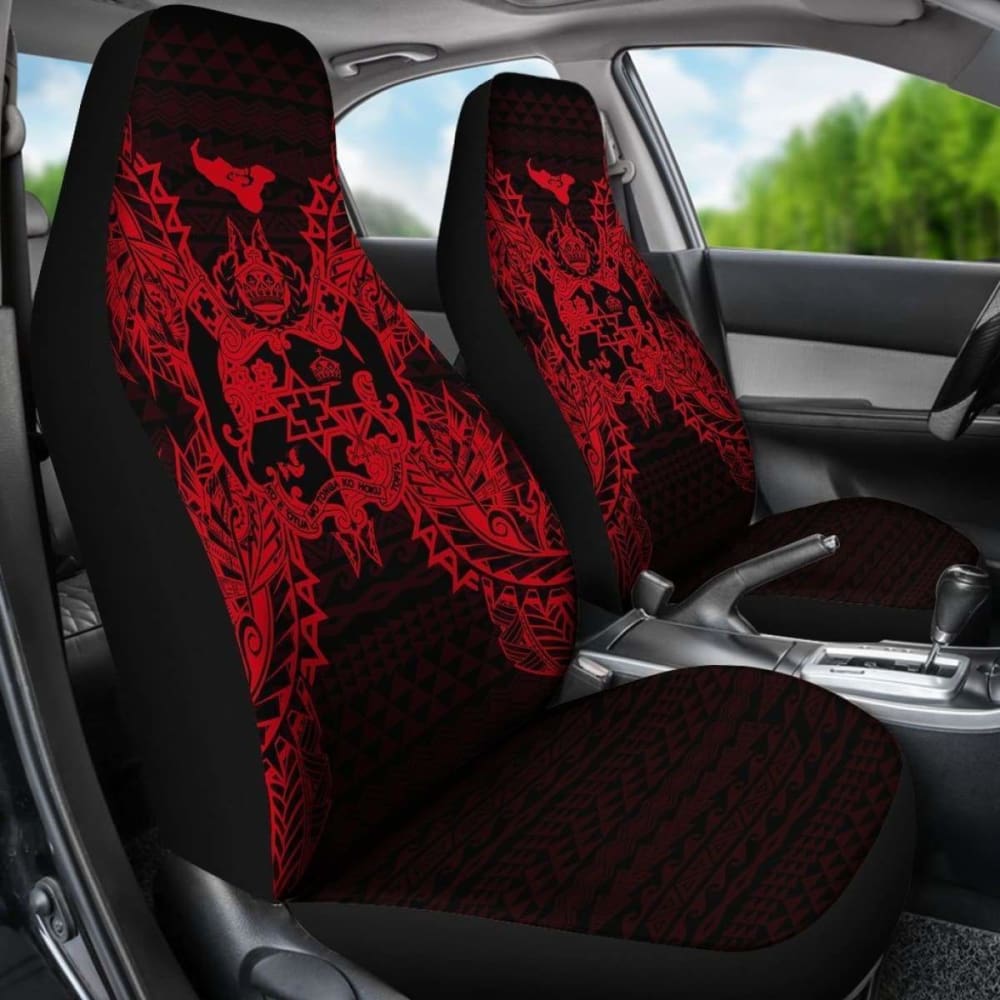 Tonga Polynesia Car Seat Cover Map Red 39 181703 - YourCarButBetter