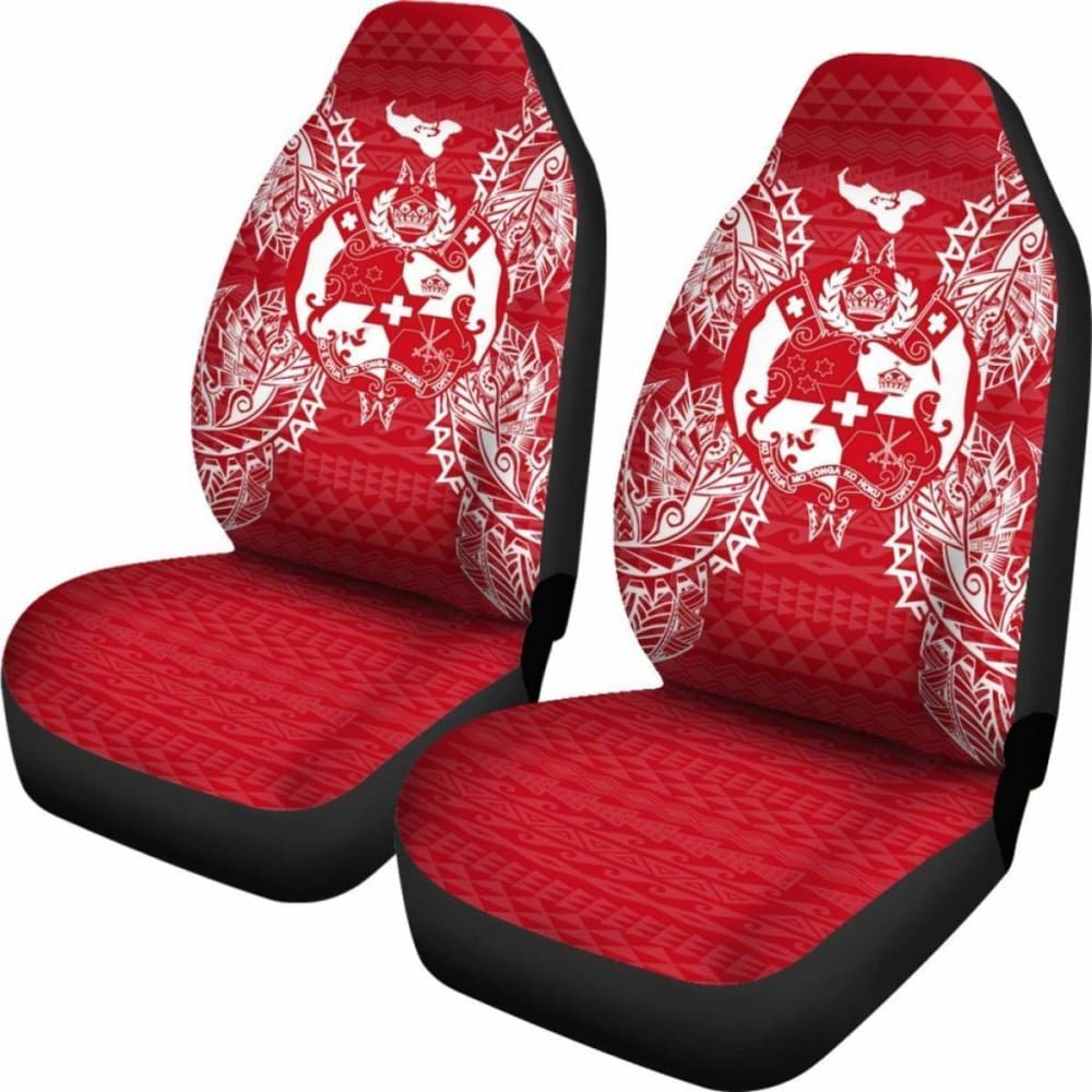 Tonga Polynesia Car Seat Cover Map Red White 39 181703 - YourCarButBetter