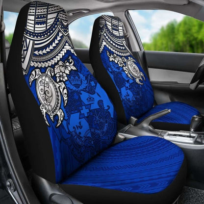 Tonga Polynesian Car Seat Covers - Blue Turtle - Amazing 091114 - YourCarButBetter