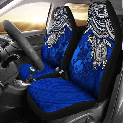 Tonga Polynesian Car Seat Covers - Blue Turtle - Amazing 091114 - YourCarButBetter