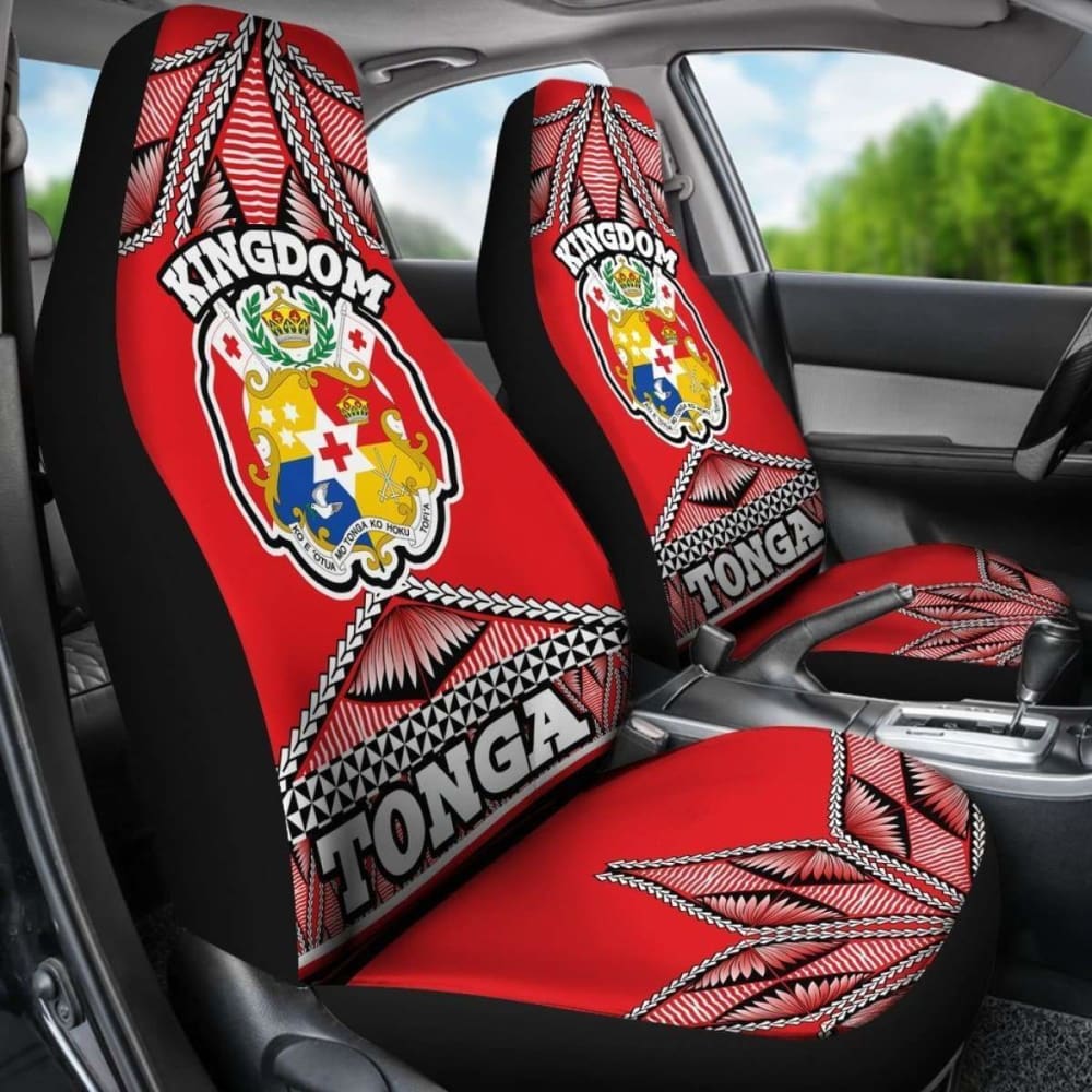 Tonga Polynesian Car Seat Covers Coat Of Arms 12 181703 - YourCarButBetter