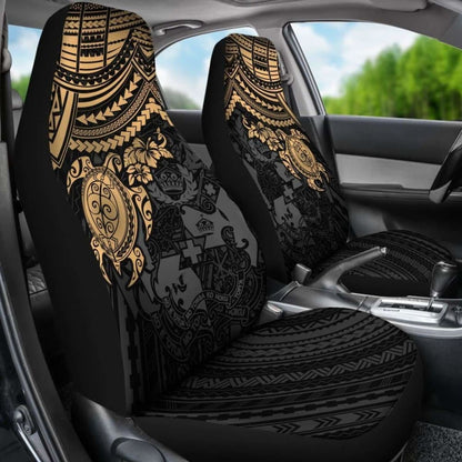 Tonga Polynesian Car Seat Covers - Golden Turtle - Amazing 091114 - YourCarButBetter