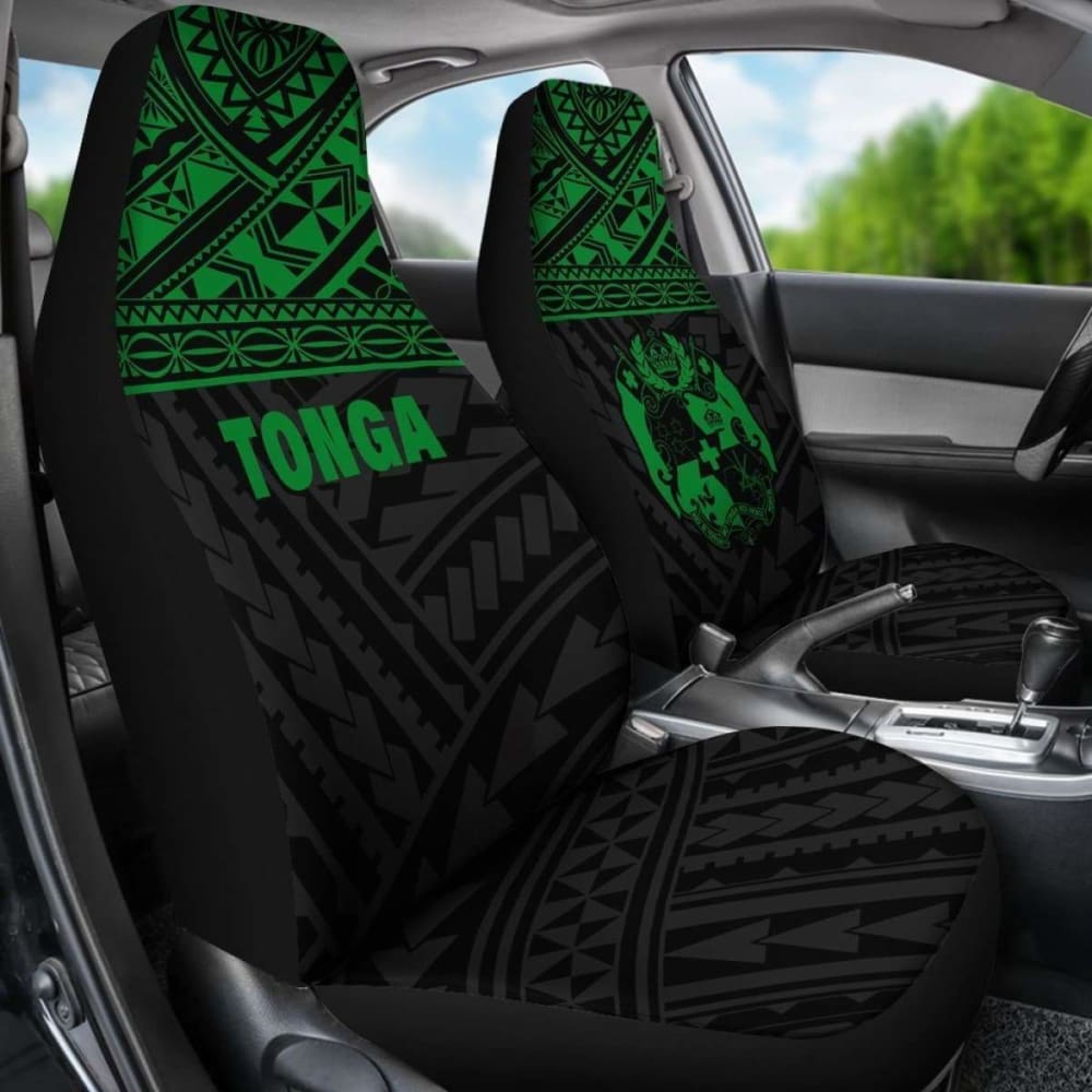 Tonga Polynesian Car Seat Covers Green - 11 181703 - YourCarButBetter