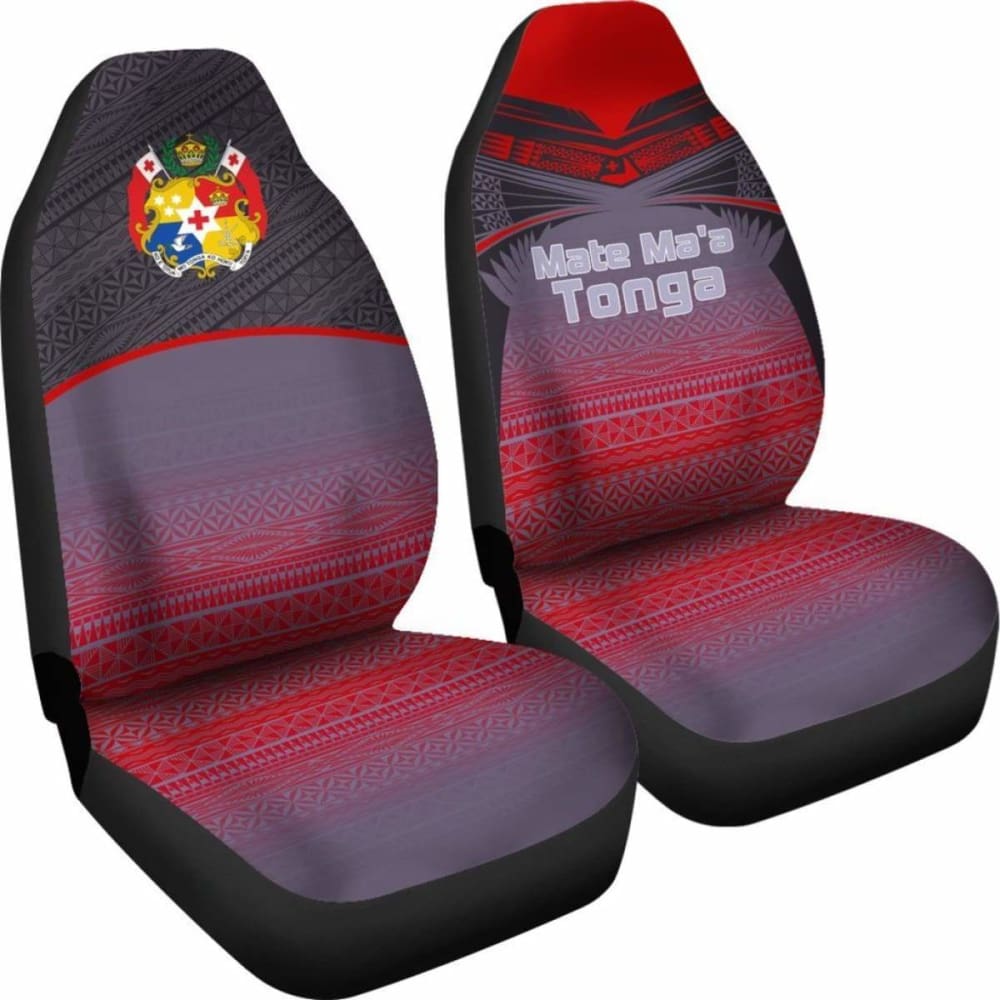 Tonga Polynesian Car Seat Covers - Grey Tattoo - 11 181703 - YourCarButBetter