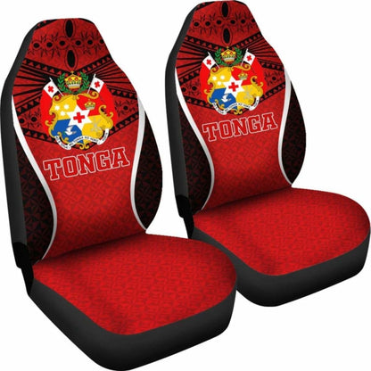 Tonga Polynesian Car Seat Covers - Red Pattern - 12 181703 - YourCarButBetter