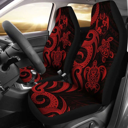 Tonga Polynesian Car Seat Covers - Red Tentacle Turtle - 091114 - YourCarButBetter