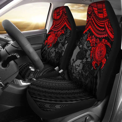 Tonga Polynesian Car Seat Covers - Red Turtle - Amazing 091114 - YourCarButBetter