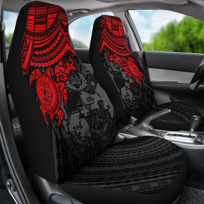 Tonga Polynesian Car Seat Covers - Red Turtle - Amazing 091114 - YourCarButBetter
