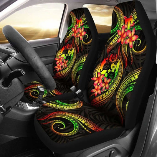 Tonga Polynesian Car Seat Covers - Reggae Plumeria - 11 181703 - YourCarButBetter