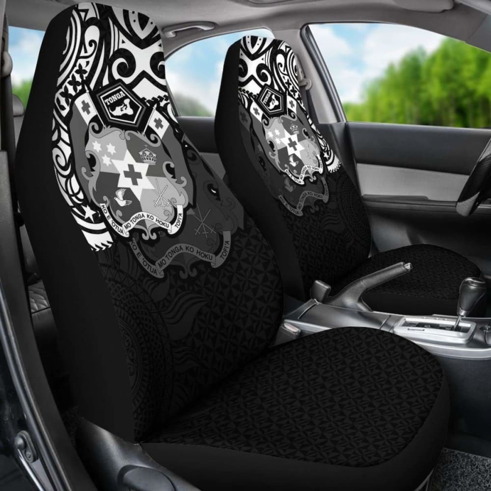 Tonga Polynesian Car Seat Covers - Tongan Pride (White)- 15 181703 - YourCarButBetter