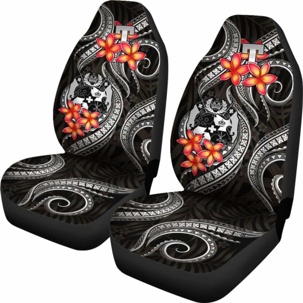 Tonga Polynesian Car Seat Covers - White Plumeria - 11 181703 - YourCarButBetter