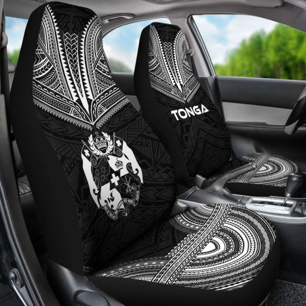 Tonga Polynesian Chief Car Seat Cover Black Version 10 181703 - YourCarButBetter