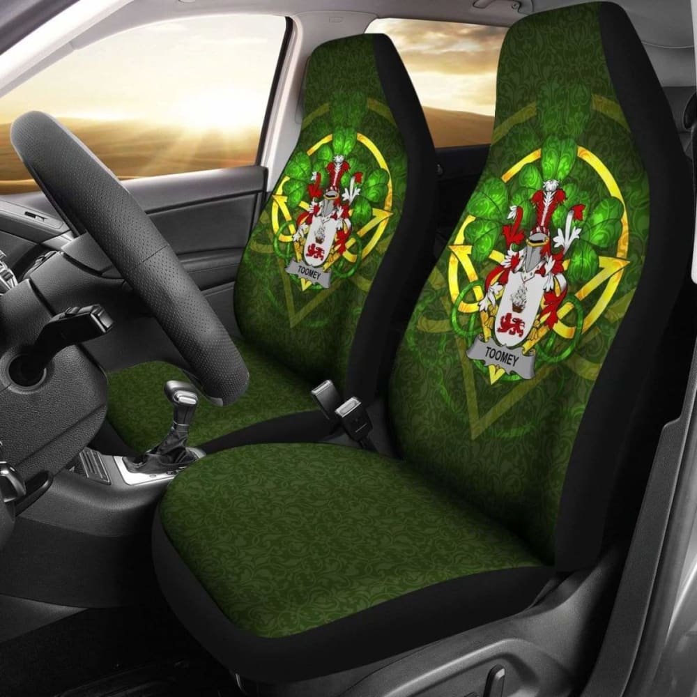 Toomey Or O’Twomey Ireland Car Seat Cover Celtic Shamrock (Set Of Two) 154230 - YourCarButBetter