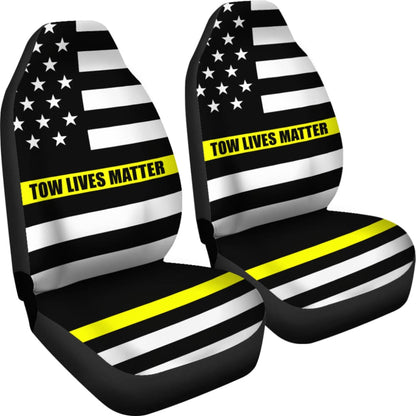 Tow Lives Matter Thin Yellow Line Car Seat Covers 213003 - YourCarButBetter