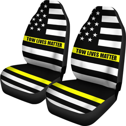 Tow Lives Matter Thin Yellow Line Car Seat Covers 213003 - YourCarButBetter