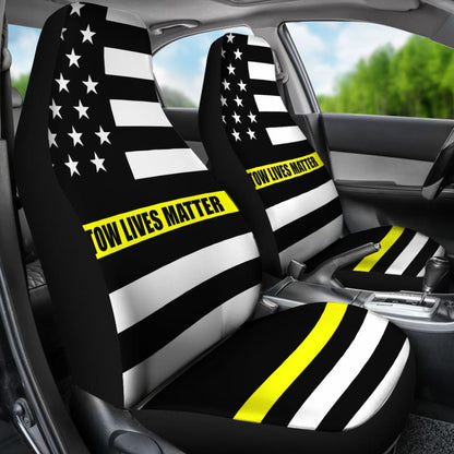 Tow Lives Matter Thin Yellow Line Car Seat Covers 213003 - YourCarButBetter