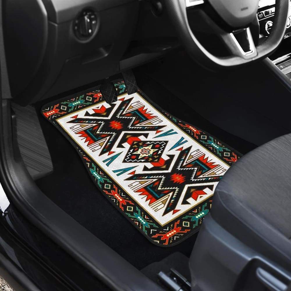 Tribal Colorful Design Native American Front And Back Car Mats 093223 - YourCarButBetter