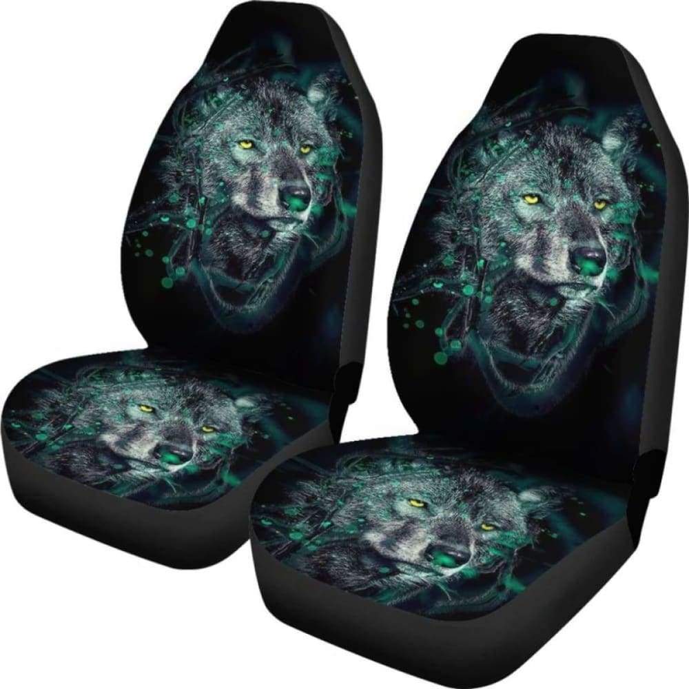 Tribal Wolf Car Seat Covers 094513
