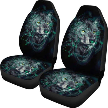 Tribal Wolf Car Seat Covers 094513
