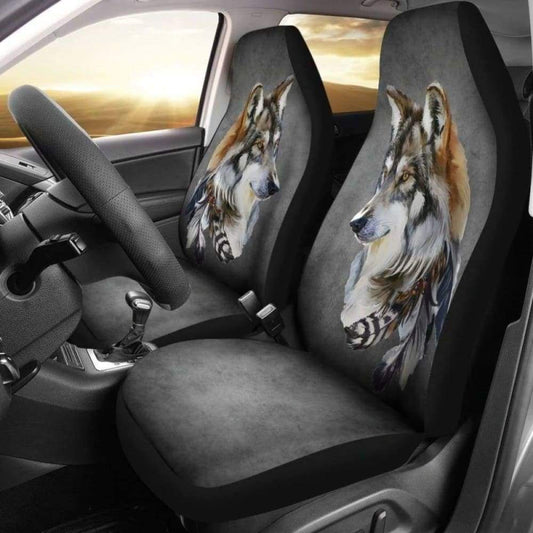 Tribal Wolf Car Seat Covers 094513